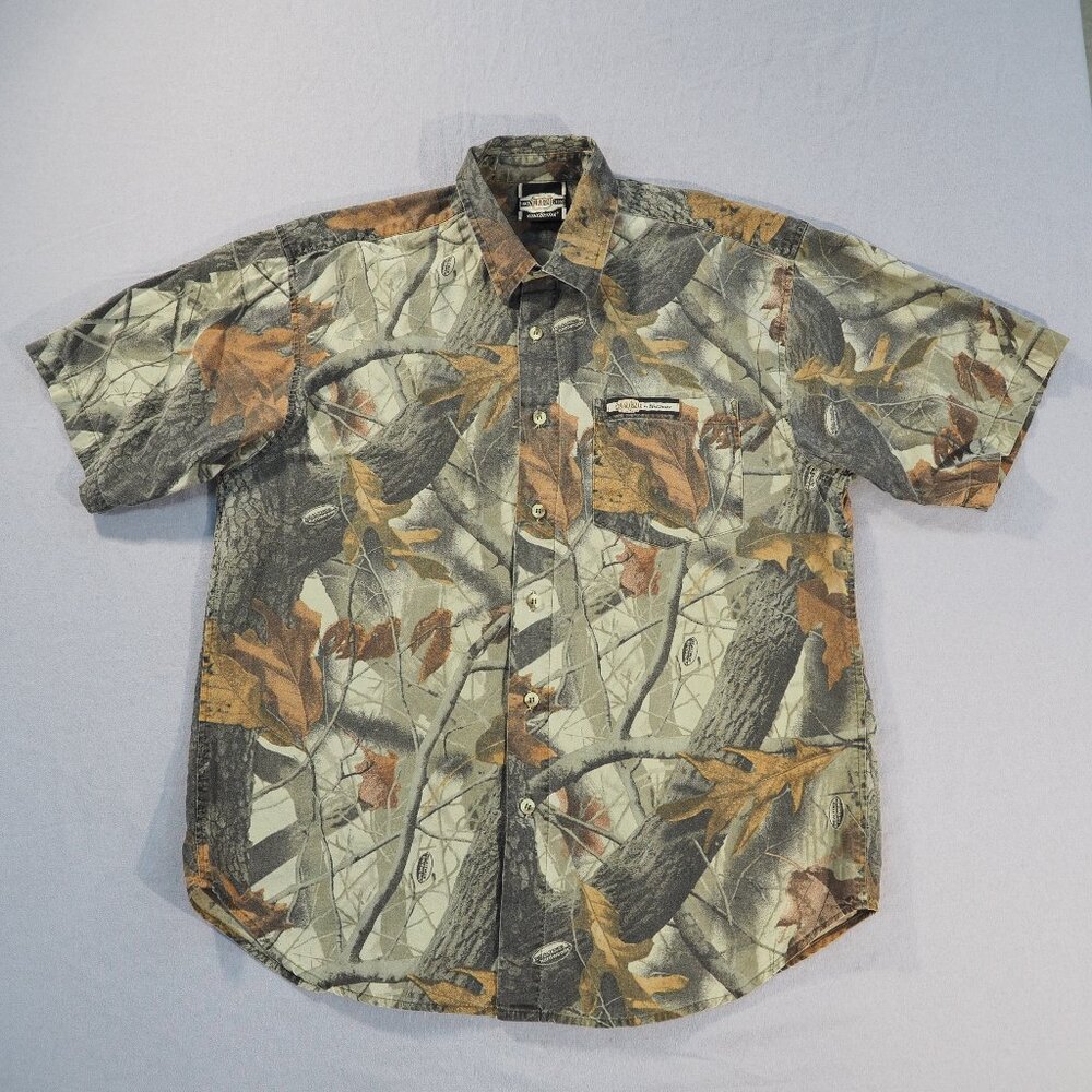 Vintage Supreme Winchester Shirt Mens Large Brown Realtree Hardwoods Camo Hunt - Picture 1 of 9